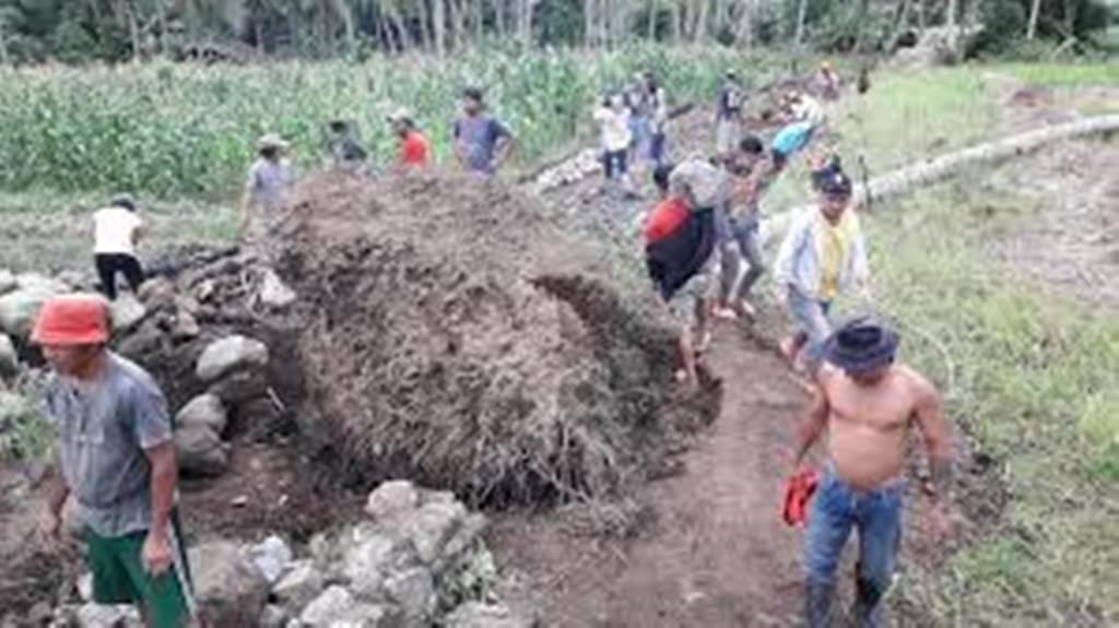 Pemdes Bangunan Wuwuk Timur Buka Akses Jalan Desa