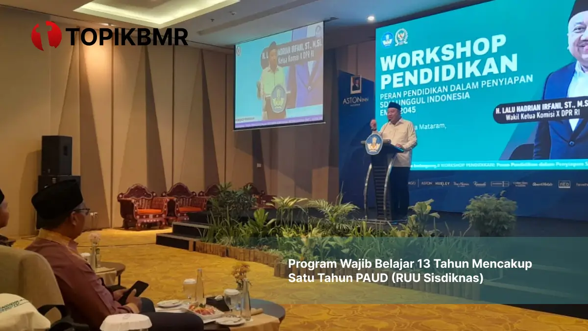 Program Wajib Belajar 13 Tahun Mencakup Satu Tahun PAUD (RUU Sisdiknas)